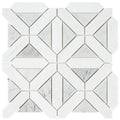 Bianco Dolomite Geometrica Polished Marble Mosaic product view