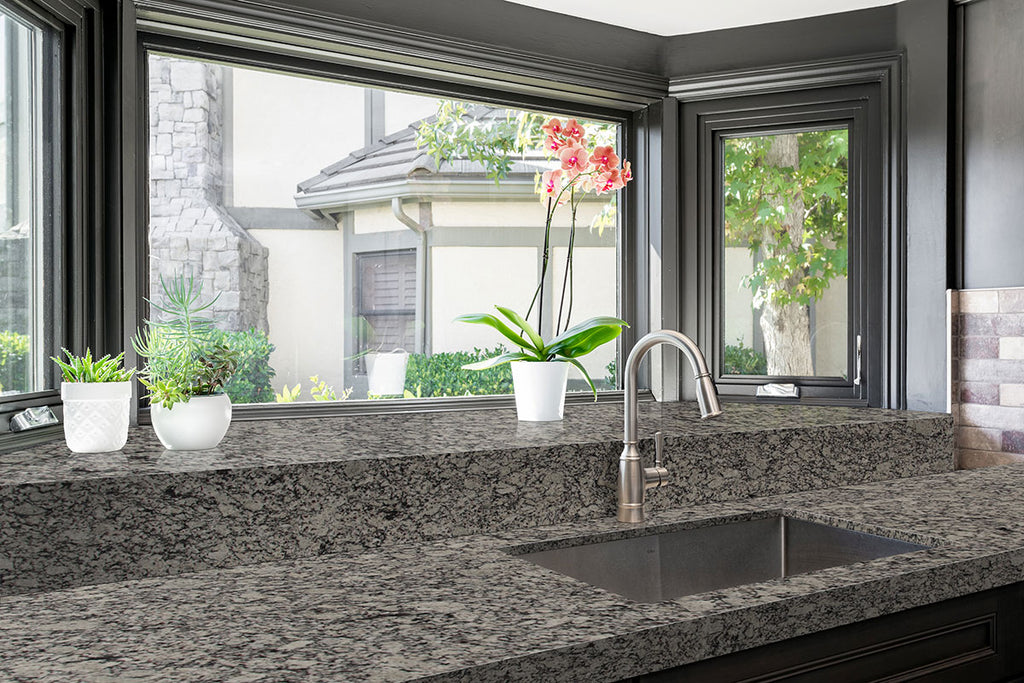 Bianco Frost Granite Slab — room scene