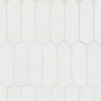 Bianco Glossy Ellipse Recycled Glass Mosaic — clean product view — color Ellipse