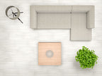 Watercolor 3.5x24 Matte Porcelain Bullnose — installed room view — color Bianco