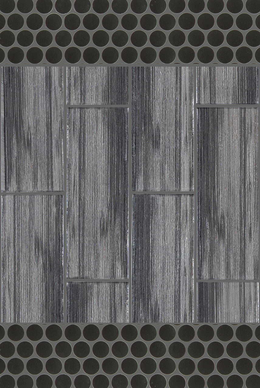 Glacier Black 3x9 Glass Tile — clean product view