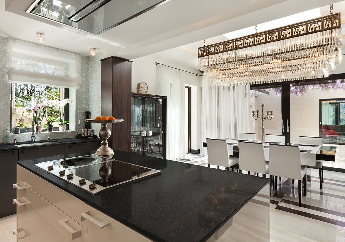 Black Pearl countertop room inspiration; installation shown is illustrative