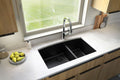 Quartz Composite Double-Bowl 60/40 Sink 3219 — installed room view