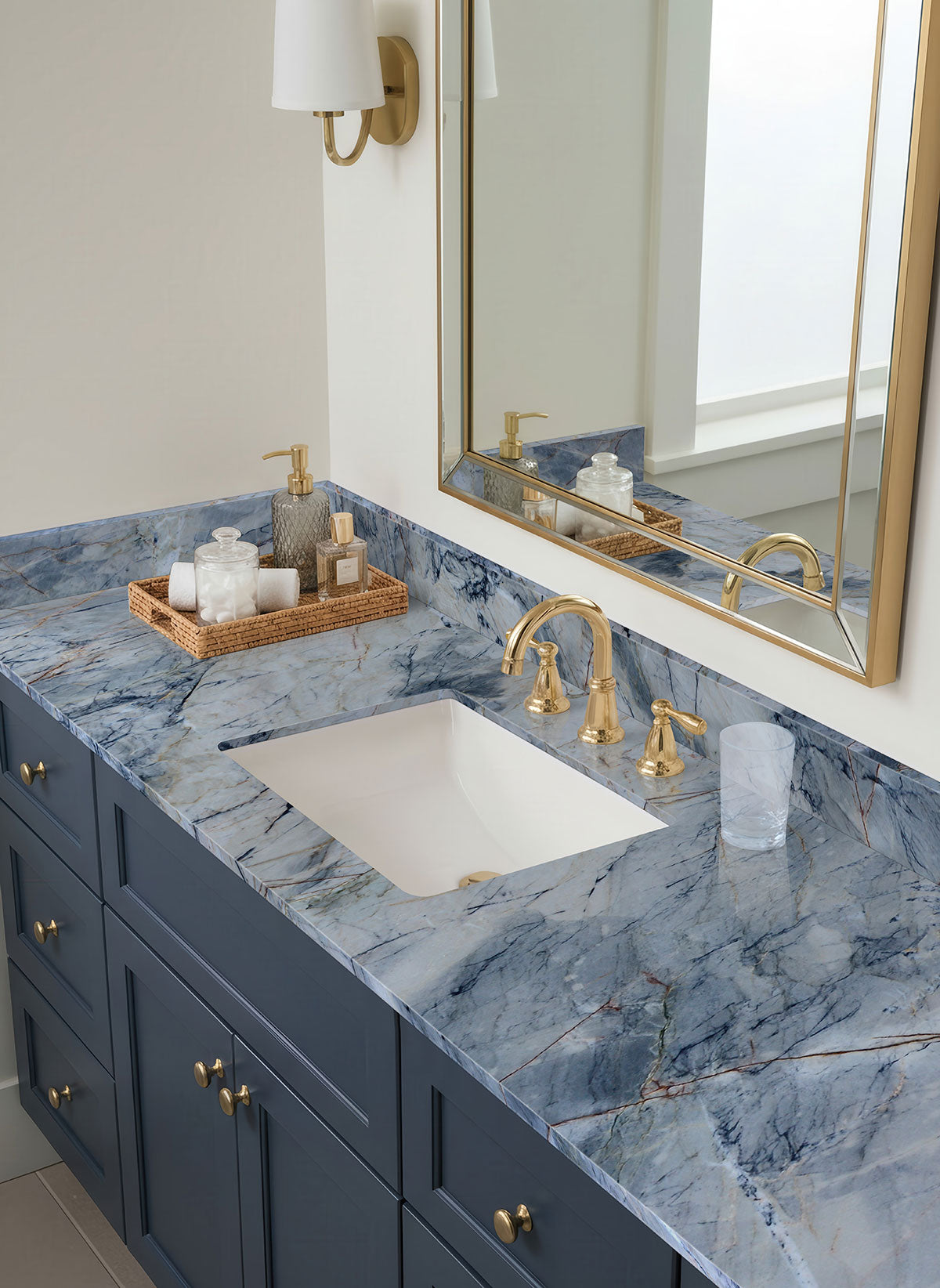 Blue Lava Quartzite Slab — room scene