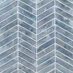 Blue Shimmer Chevron Glass Mosaic — clean product view — color Shimmer