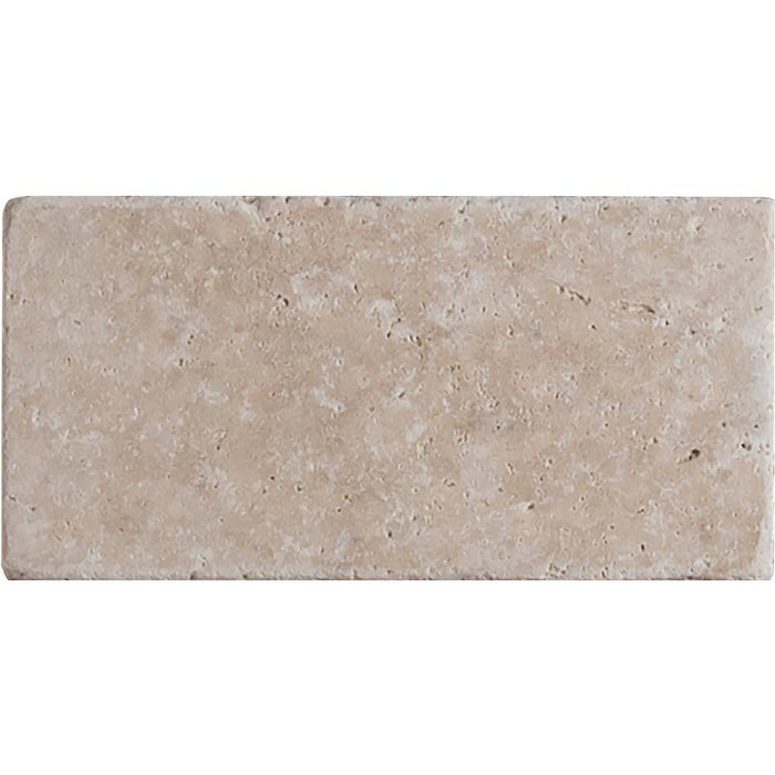 Bologna Chiaro 3x6 Tumbled Travertine Tile product view