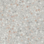 Briar Rosa Penny Round Recycled Glass Mosaic — isometric scale view — color Rosa
