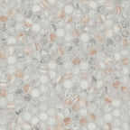 Briar Rosa Penny Round Recycled Glass Mosaic — clean product view — color Rosa