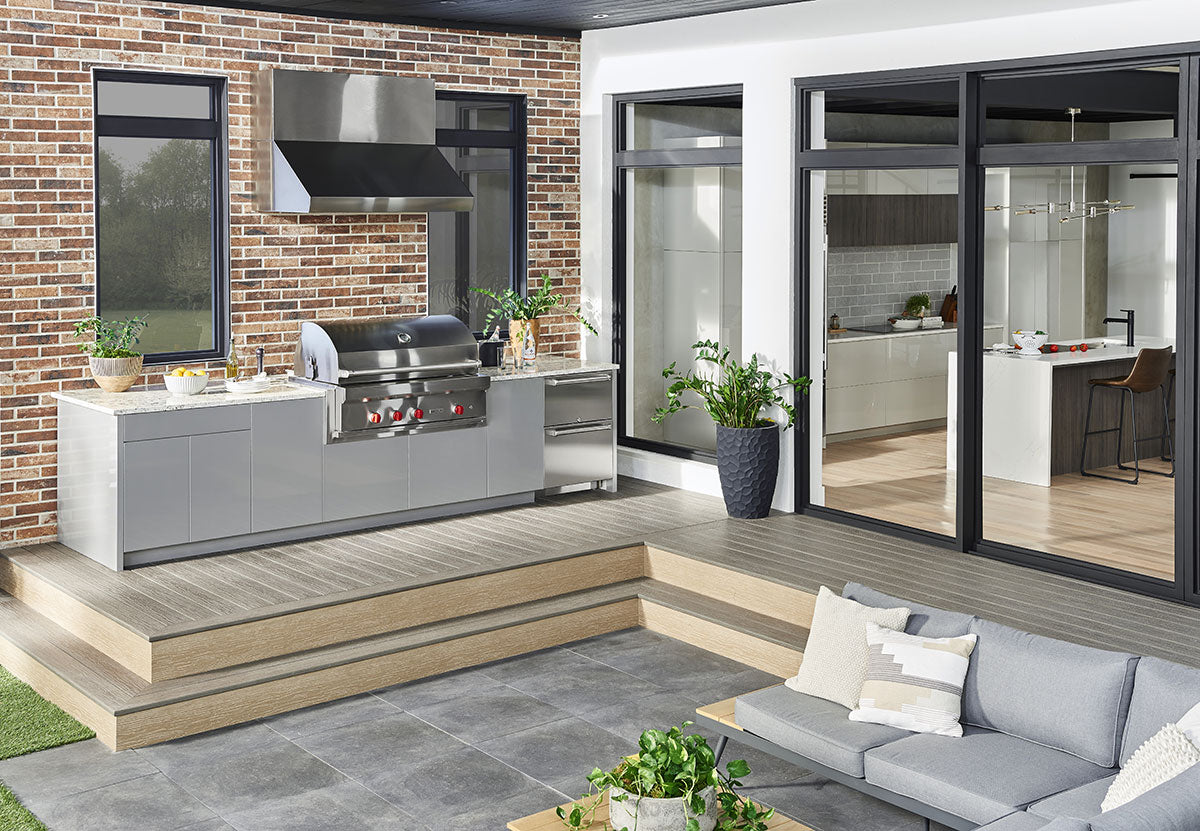 Brickstone Porcelain Brick Tile — installed room view — color Red