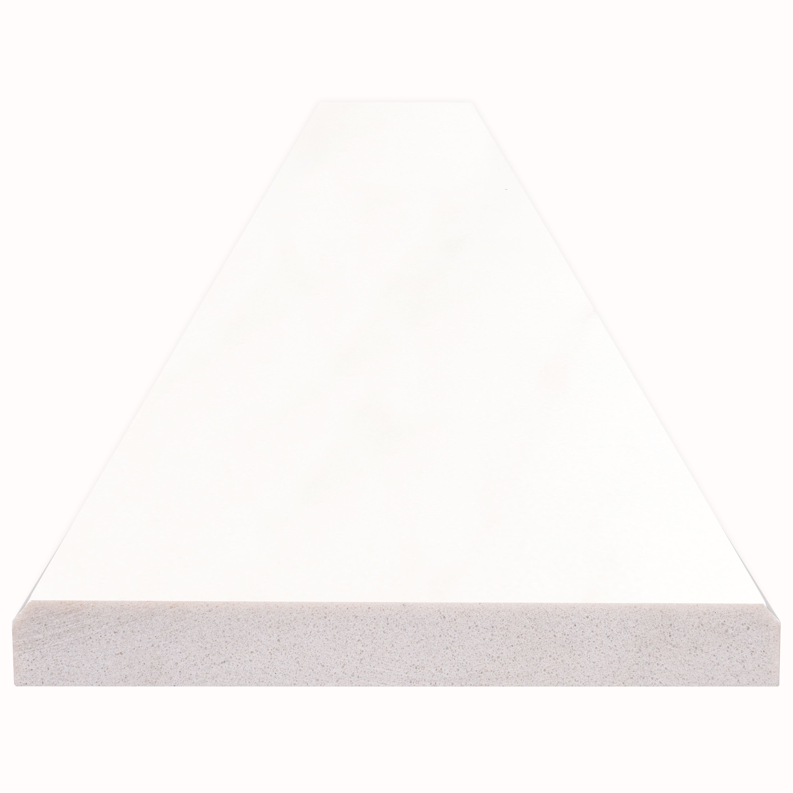 Bright White Double Beveled Engineered Marble Threshold — clean product view
