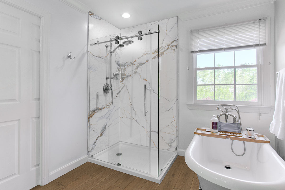 Cabana Wood-Look Porcelain Tile — installed room view — color Honey