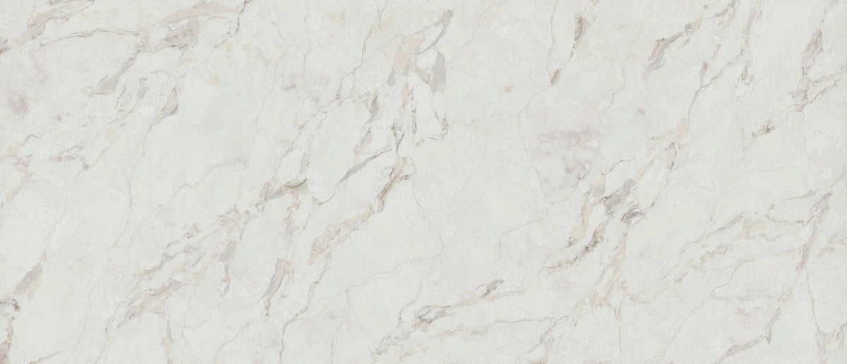 Calacatta Aravine quartz — slab