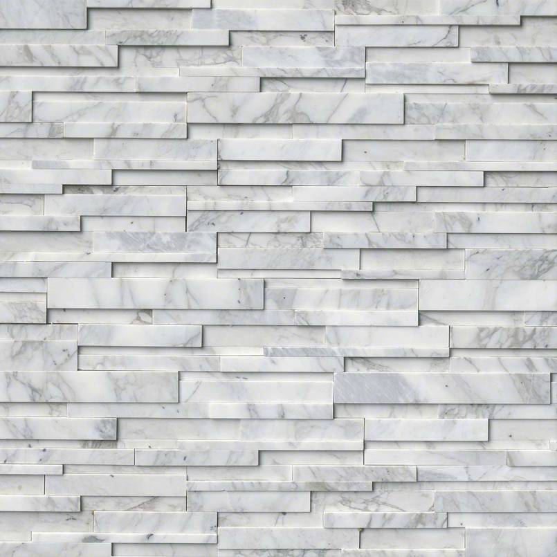 Calacatta Cressa Rockmount panel — 3D Honed (LPNLMCALCRE624-3DH)
