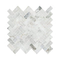 Calacatta Cressa Herringbone Honed Marble Mosaic — clean product view