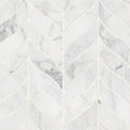 Calacatta Cressa Leaf Pattern Honed Marble Mosaic — additional product image