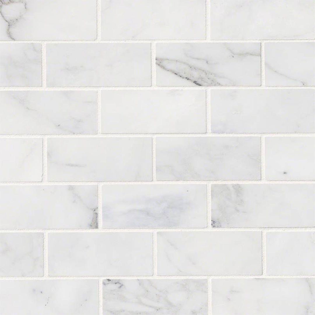 Calacatta Cressa 2x4 Honed Marble Mosaic — clean product view