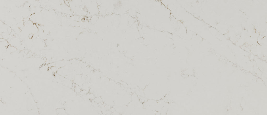 Calacatta Delios quartz — close up