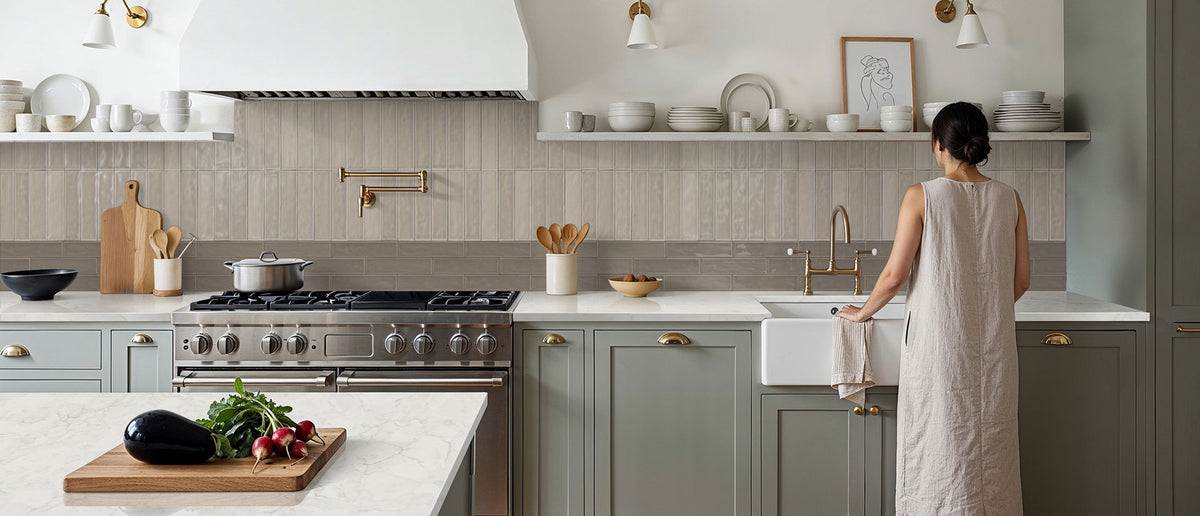 Calacatta Fioressa quartz — room scene