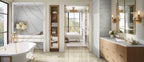 Calacatta Goa countertop room inspiration; installation shown is illustrative