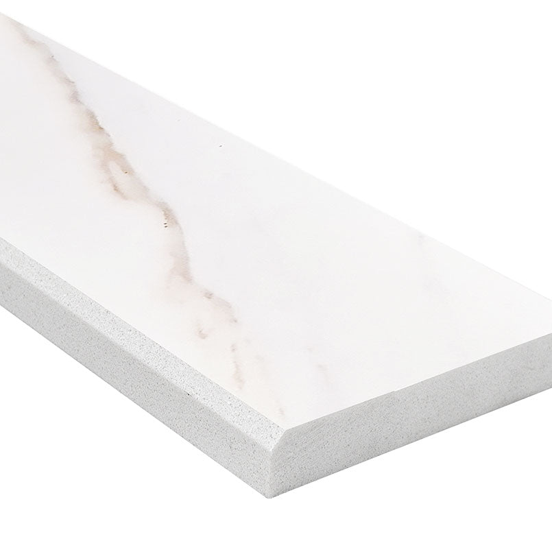 Calacatta Gold Double Beveled Engineered Marble Threshold — clean product view — color Calacatta Gold