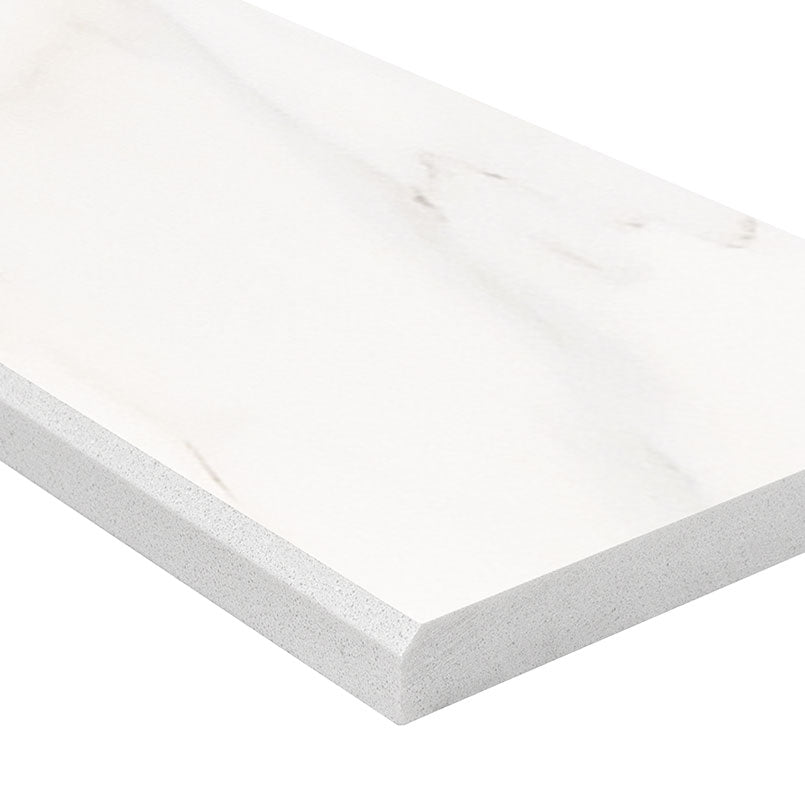 Calacatta Gold Single Beveled Engineered Marble Threshold — clean product view — color Calacatta Gold