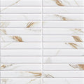 Calacatta Gold Matte 1x6 Stack Porcelain Mosaic surface detail