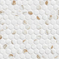 Calacatta Gold Matte Round Porcelain Mosaic — clean product view