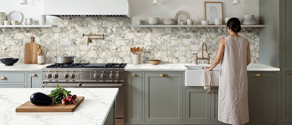 Calacatta Jadira quartz — room scene