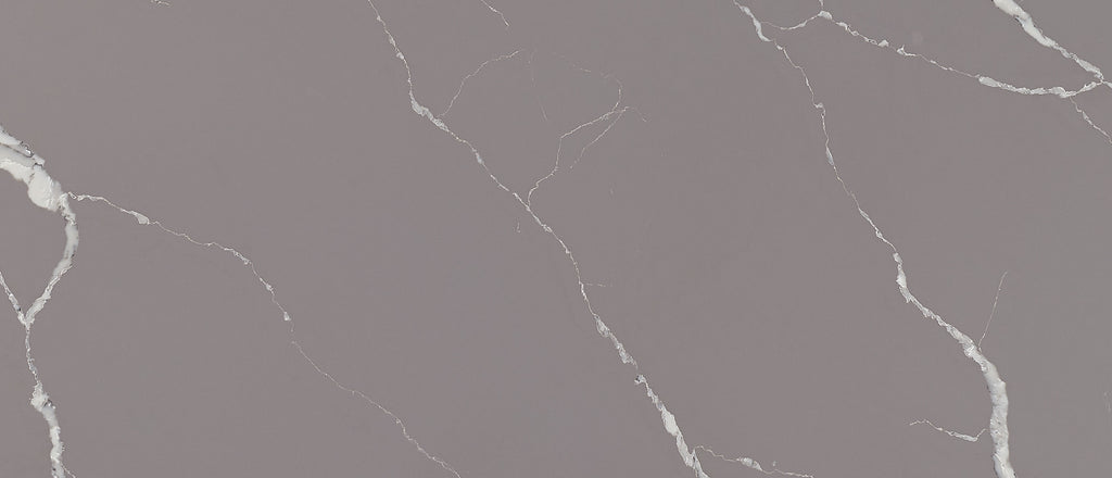Calacatta Laza Grigio quartz — close up