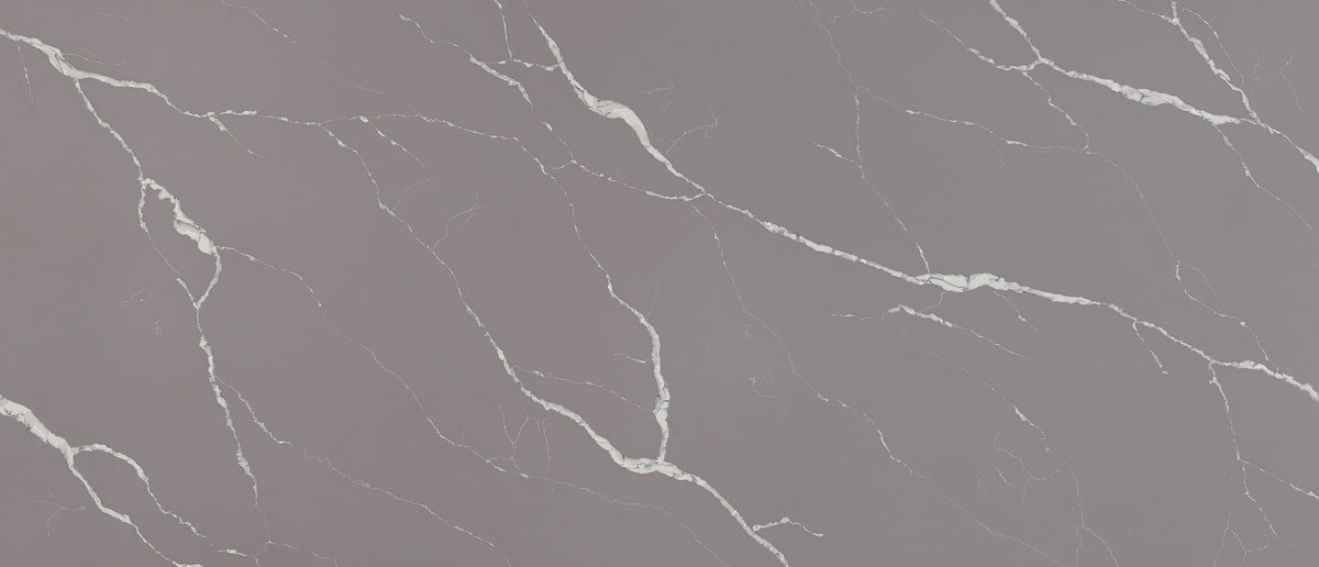 Calacatta Laza Grigio quartz — slab