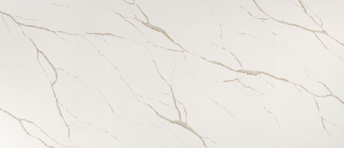 Calacatta Laza Oro quartz — slab