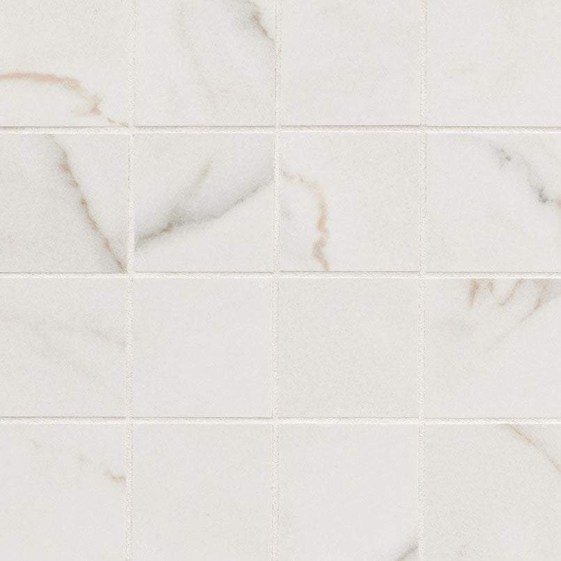 Kaya Calacatta Lucca 3x3 Mosaic, supplier illustration (NKAYCALLUC3X3)