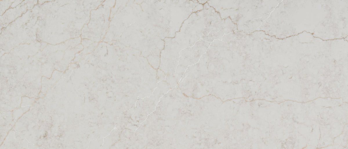 Calacatta Miraggio Cove quartz — close up