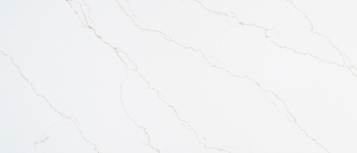 Calacatta Miraggio Gold quartz — close up
