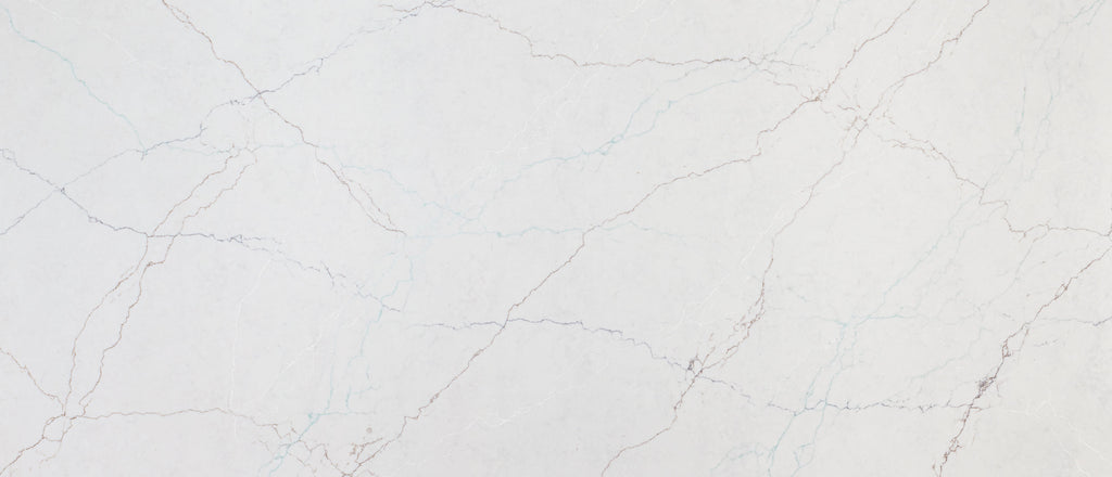 Calacatta Miraggio Seaglass quartz — slab