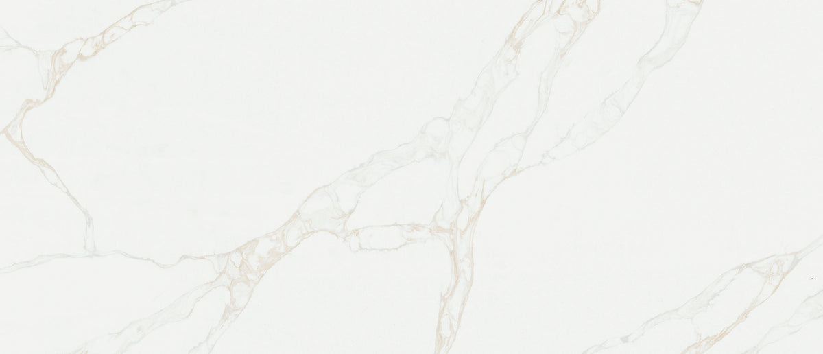Calacatta Rivessa quartz — close up
