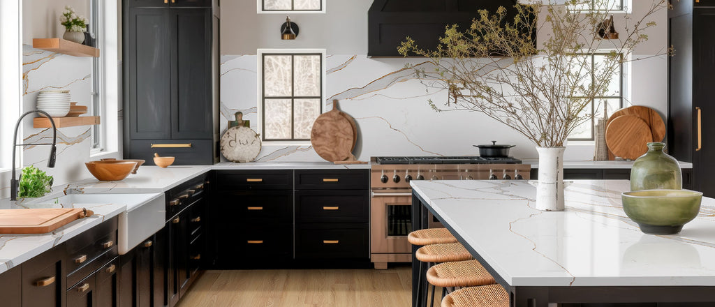 Calacatta Solessio quartz — room scene