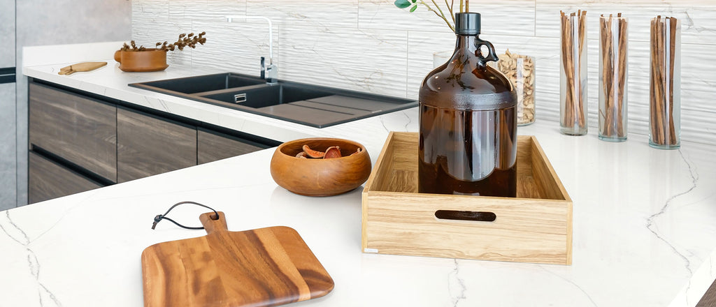 Calacatta Trevi countertop room inspiration; installation shown is illustrative