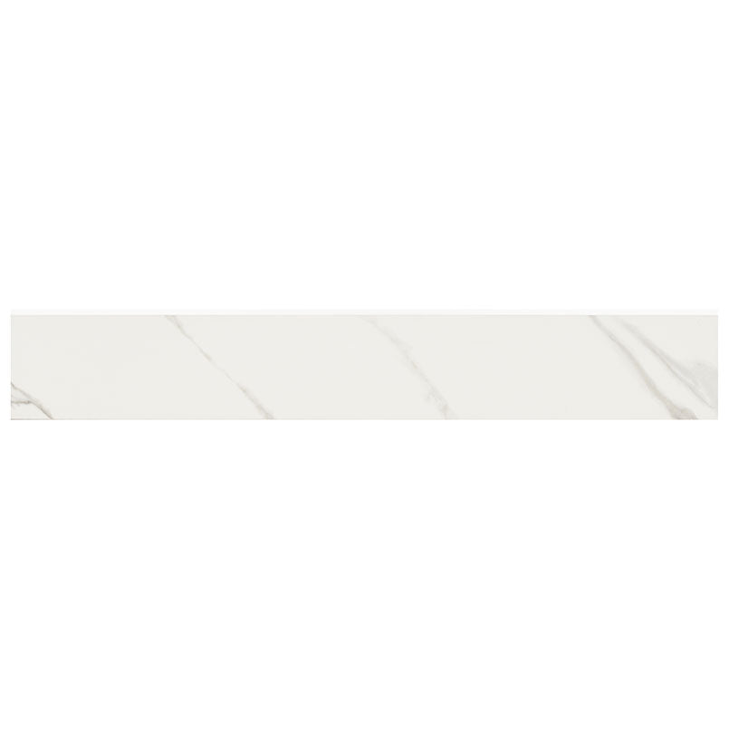 Kaya Calacatta Venato Bullnose, supplier illustration (NKAYCALVEN3X24BNP)