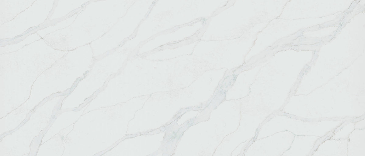 Calacatta Vernello quartz — slab