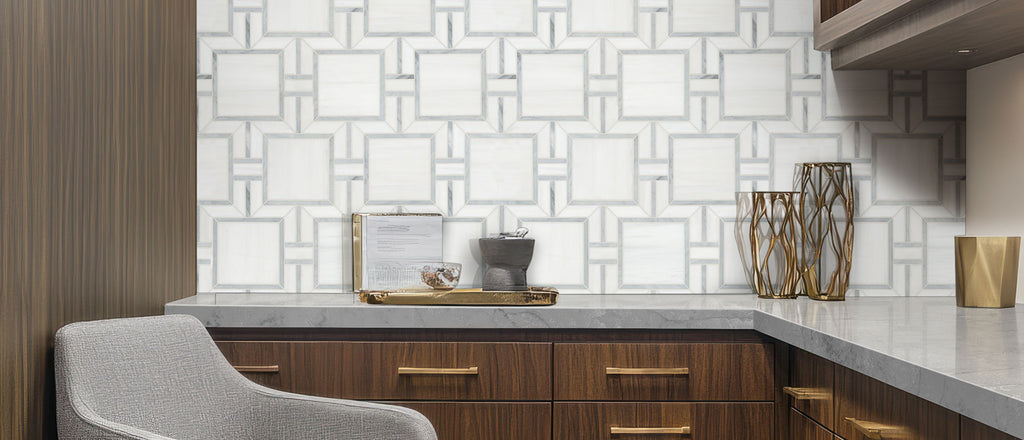 Calacatta Versailles quartz — room scene