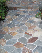 California Gold Mesh-Mounted Flagstone - installed example (representative)