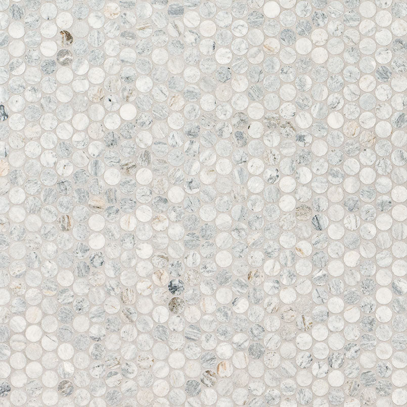 Capri Blue Round Honed Marble Mosaic product view