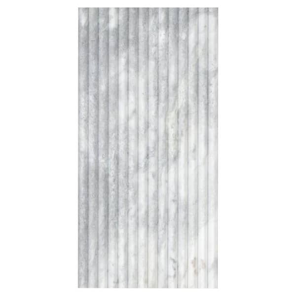 Capri Blue Milano Ribbo 12x24 Honed Fluted Marble Wall Tile product view