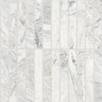 Capri Blue 1x6 Stack Honed Marble Mosaic — clean product view