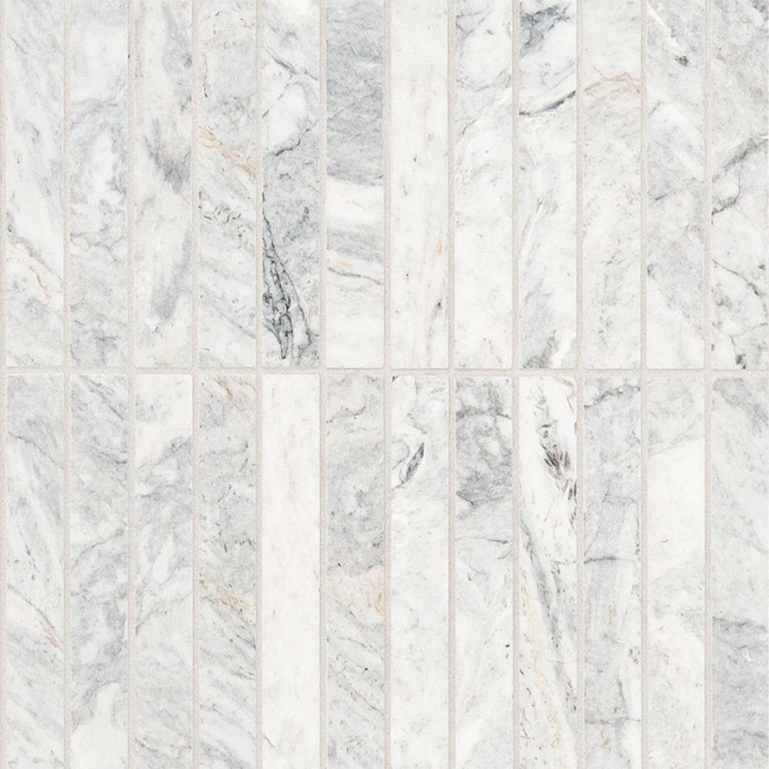Capri Blue 1x6 Stack Honed Marble Mosaic — clean product view