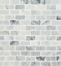 Carrara Classique Brick 1x2 Honed Marble Mosaic — clean product view — color Classique