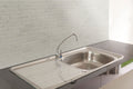 Carrara Matte 1x4x6mm Porcelain Mosaic — installed room view — color White-cool with subtle gray veining