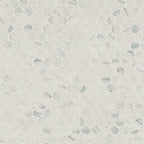 Carrara Matte Penny Round Porcelain Mosaic — clean product view — color White-cool with subtle gray veining