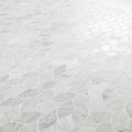 Carrara White Blanco Pattern Honed Marble Mosaic — isometric scale view